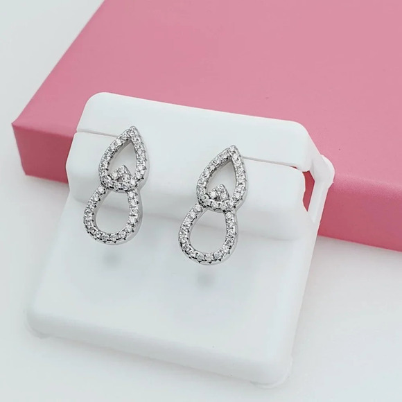 "925 Sterling Silver Cubic Zirconia Earrings, U19254680 - Picture 5 of 11